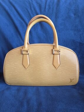 Louis Vuitton Structured Yellow Epi Leather Satchel Handbag
